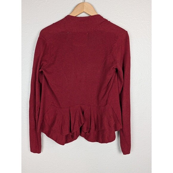 Anthropologie Angel of the North Cardigan Maroon Size Small - Picture 2 of 5